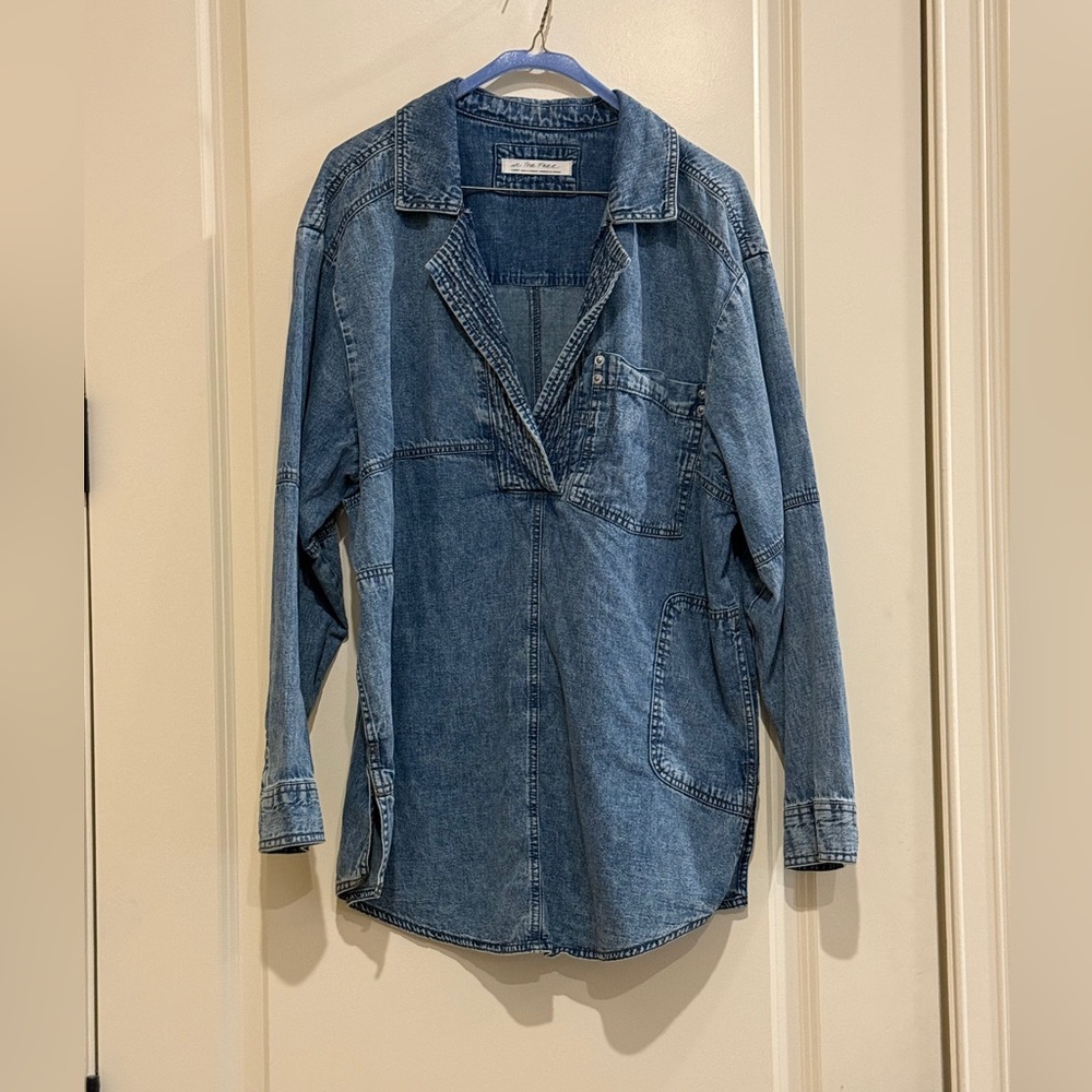 Free People Peyton Denim Pullover